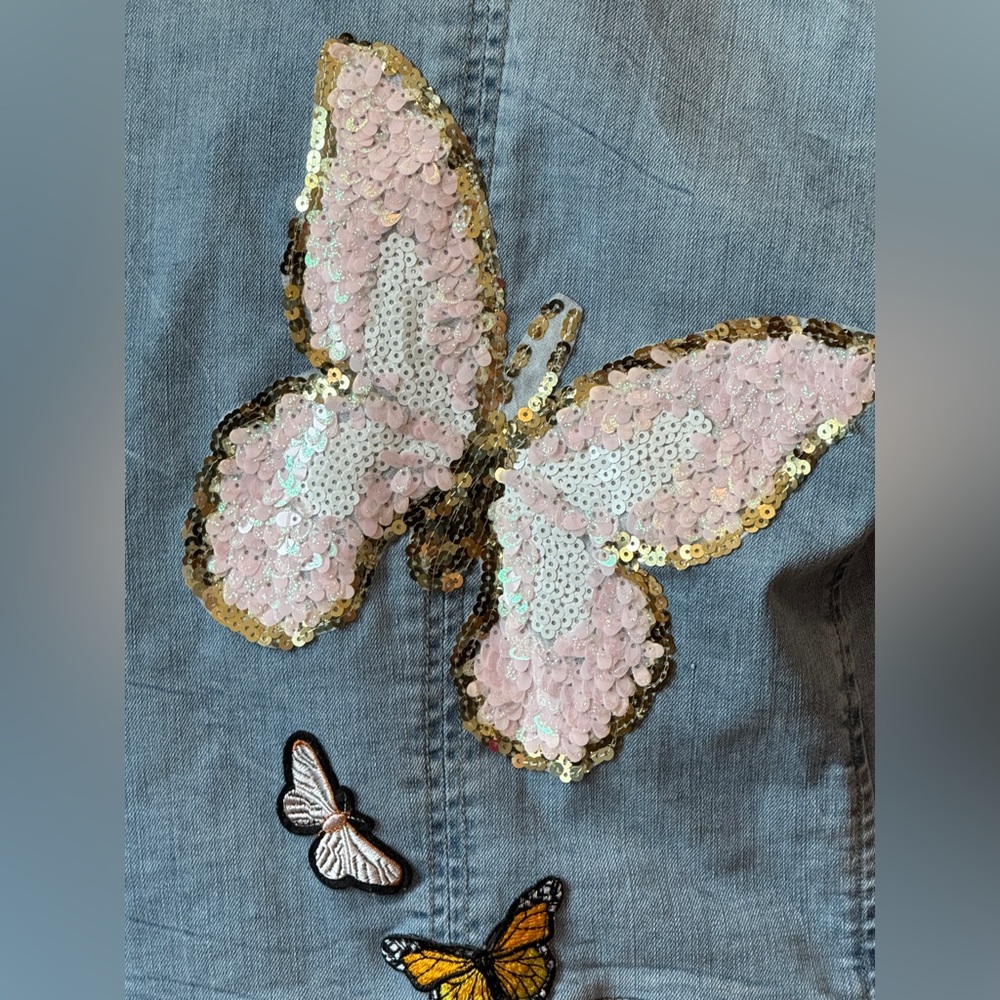 235 - V Cristina Denim Jacket with Butterfly Details - Picture 7 of 8